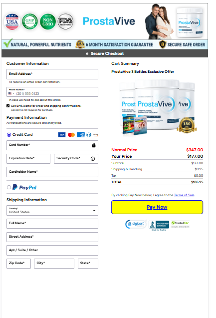 ProstaVive order page